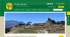 Desktop Screenshot of ecuador-discover.de
