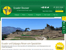 Tablet Screenshot of ecuador-discover.de